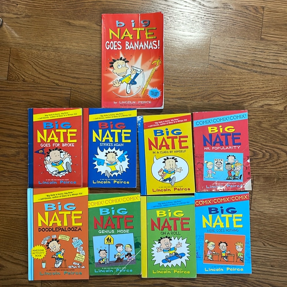 Bundle of 9 big Nate books